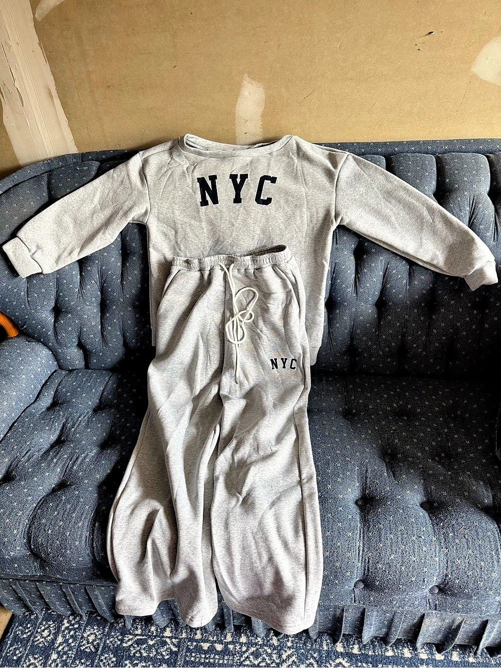 NYC Gray Footie Size S Like New